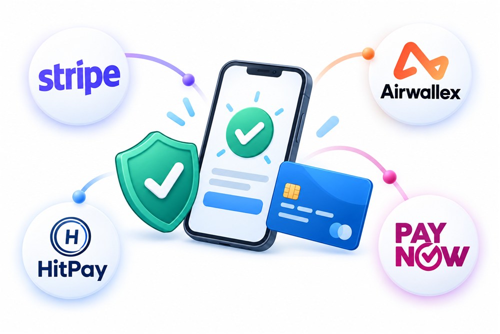 Singapore payments with Stripe, Airwallex, HitPay and PayNow
